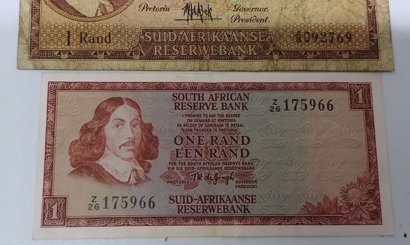 Old South African banknotes