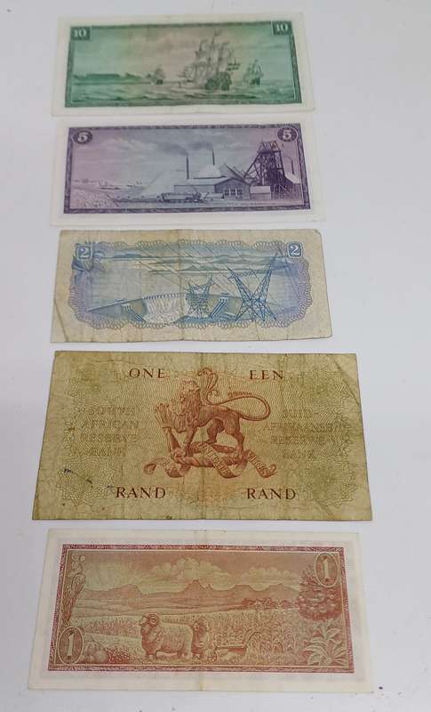 Old South African banknotes