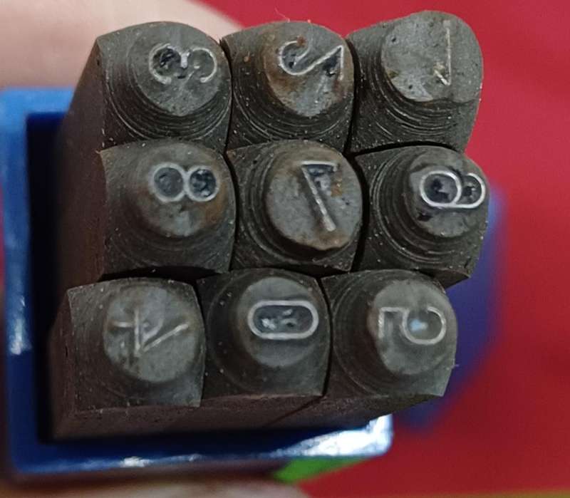 Steel number punches w-germany