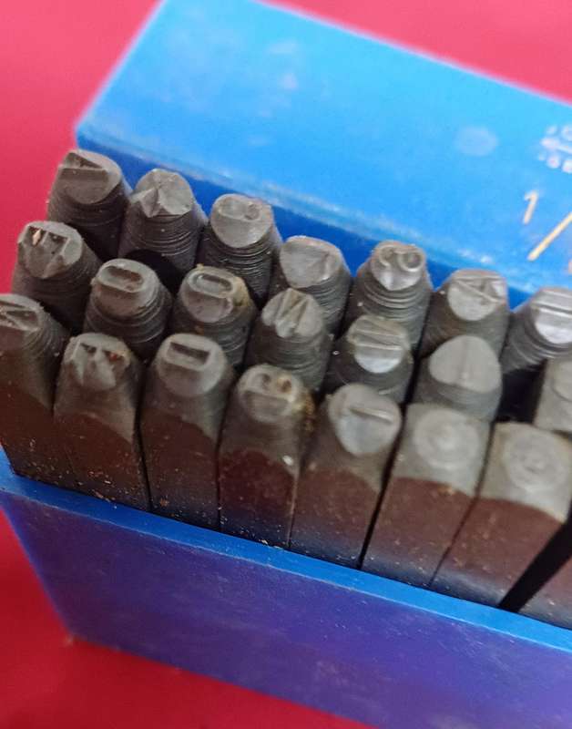 Steel letter punches w- germany