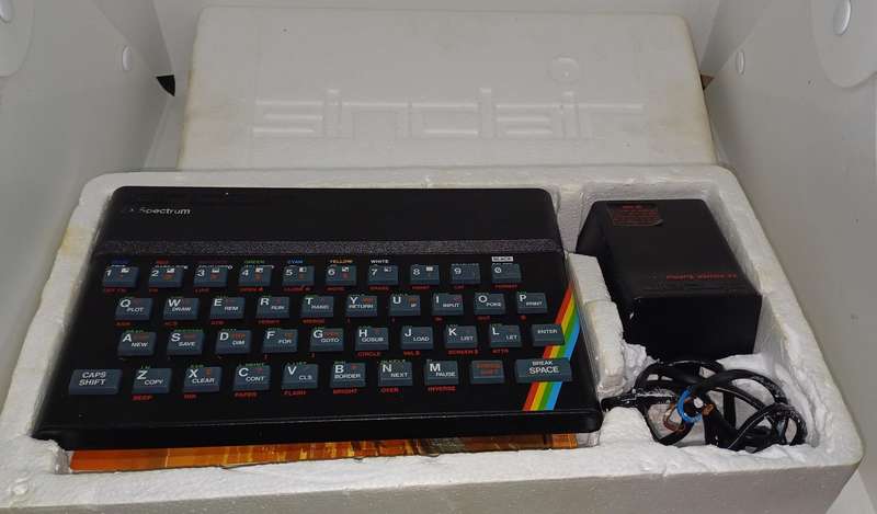 Vintage 1982 Sinclair ZX Spectrum personal computer