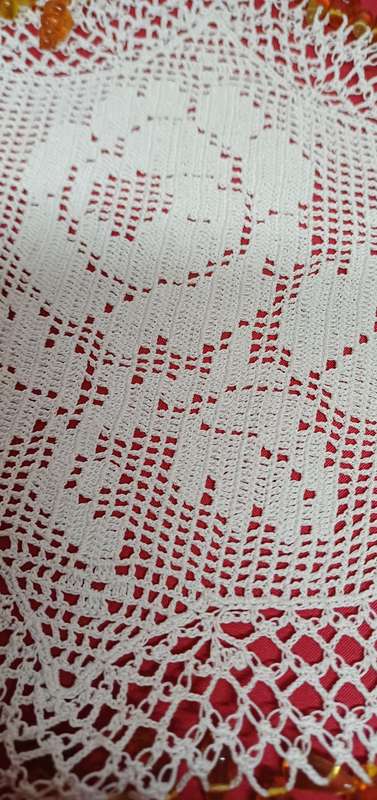 Handmade beaded tea doilies