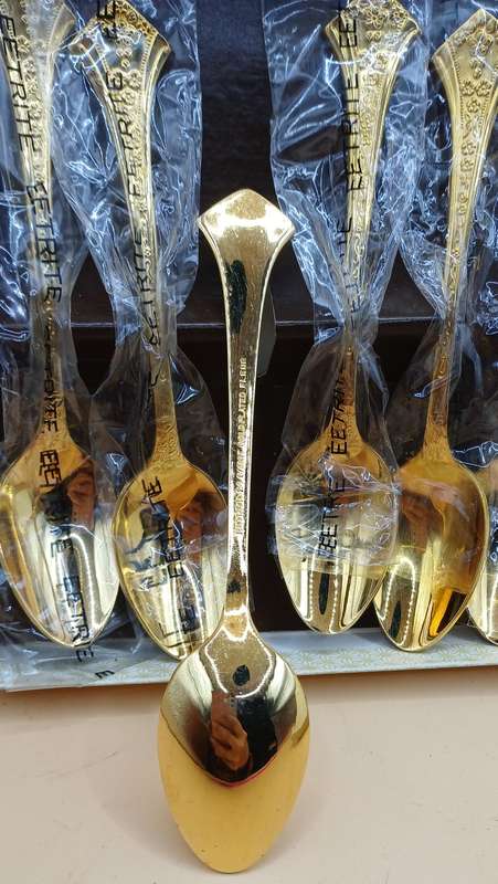 Eetrite 24ct gold plated teaspoons