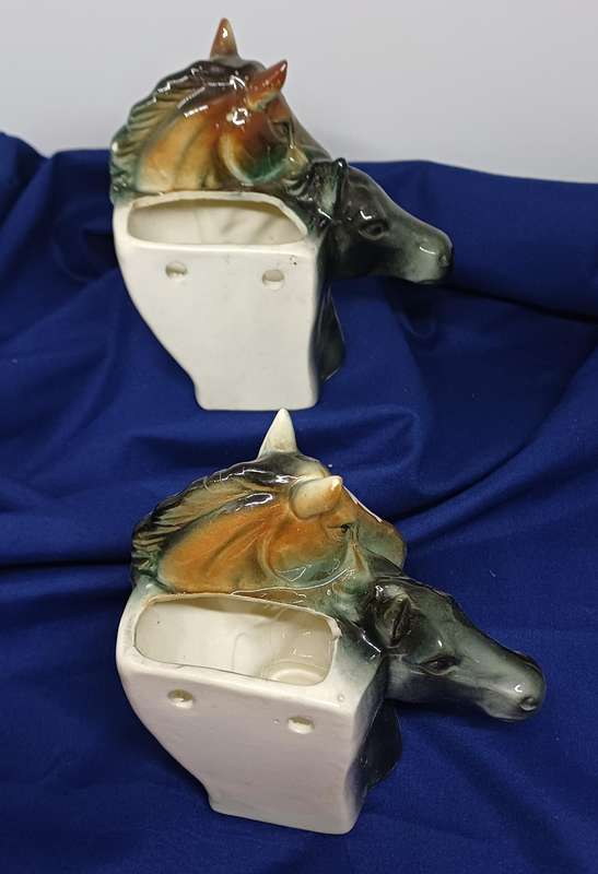 Two horse vase wall hangings