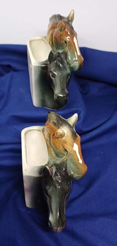 Two horse vase wall hangings