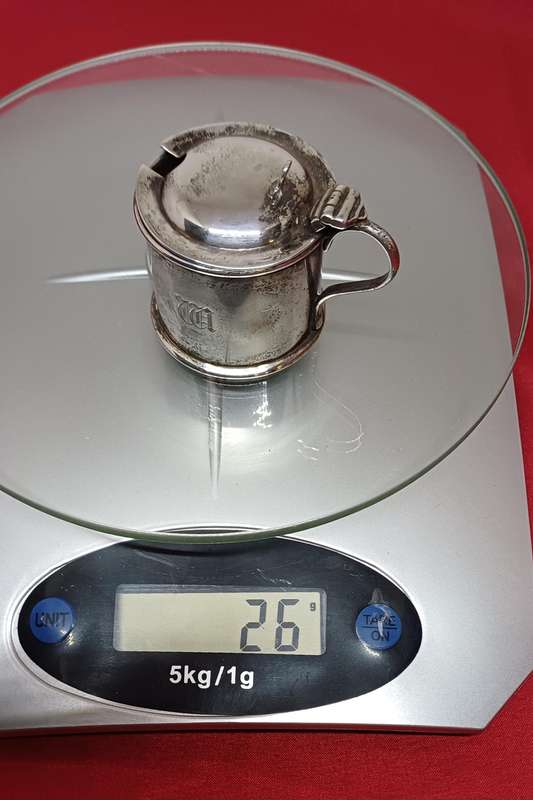 Silver hallmarked mustard pot