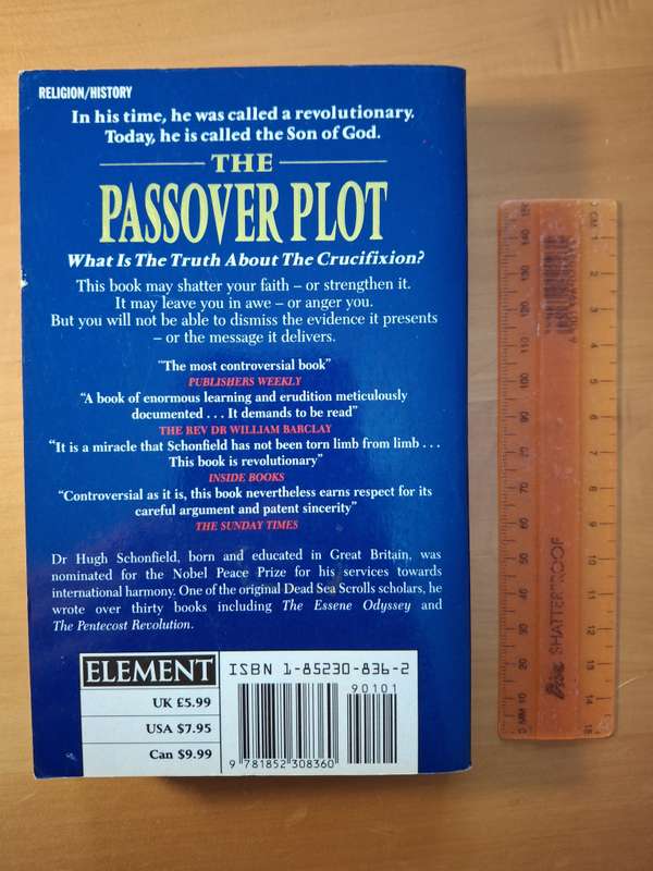 The Passover Plot by Hugh Schonfield