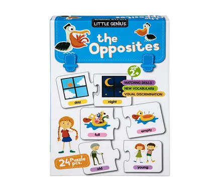 Educational opposites skills cards