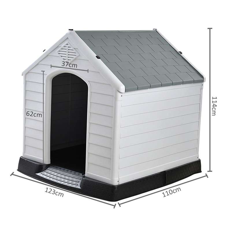 Dog House Kennel - Indoor, Outdoor,  Plastic & Waterproof