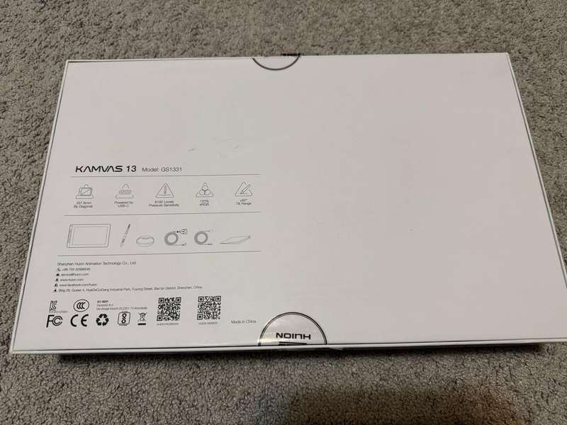 Huion Kamvas 13 Pen Display Graphics Drawing Tablet (Violet Purple)