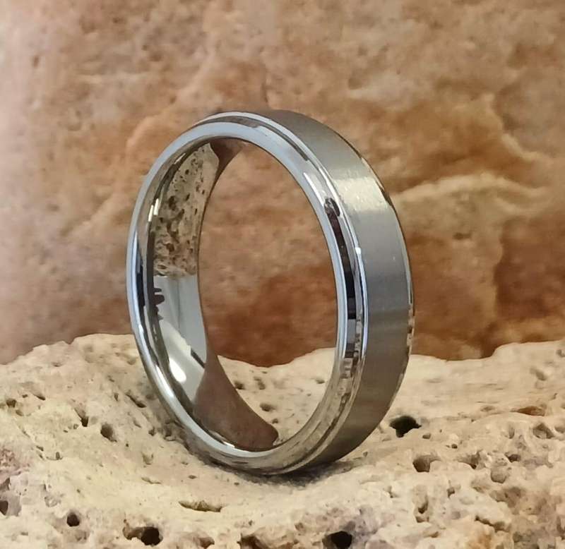 Classic And Understated Matt Tungsten Carbide Ring