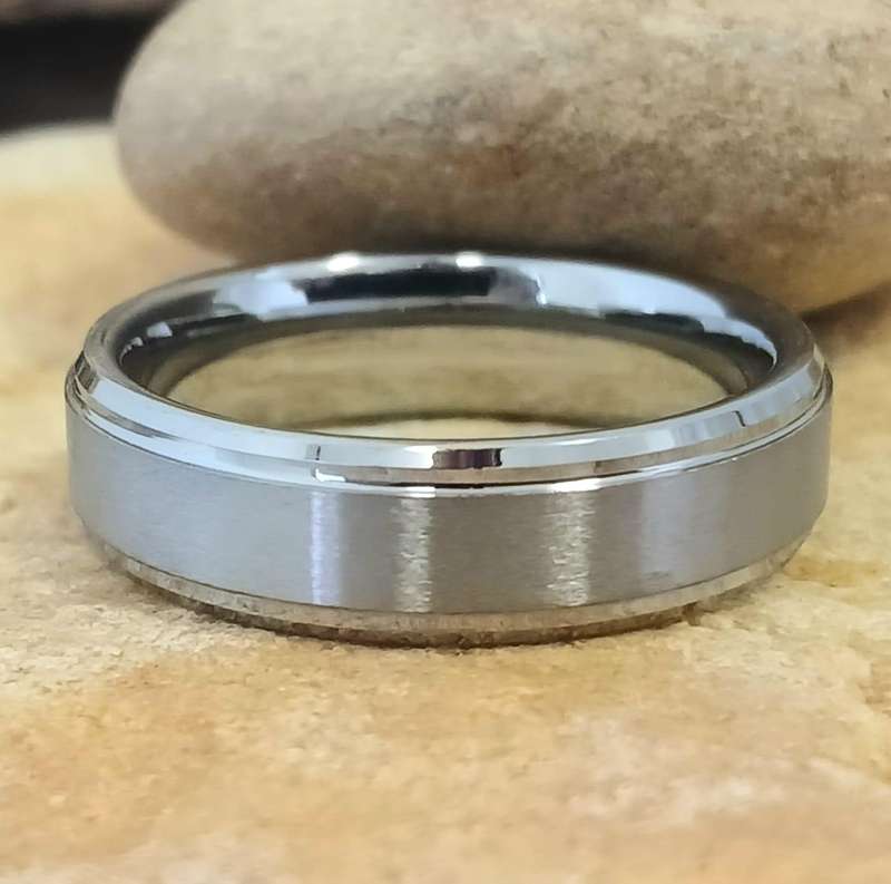 Classic And Understated Matt Tungsten Carbide Ring
