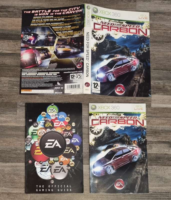 Cover Art + Manual for Need for Speed Carbon for Xbox 360