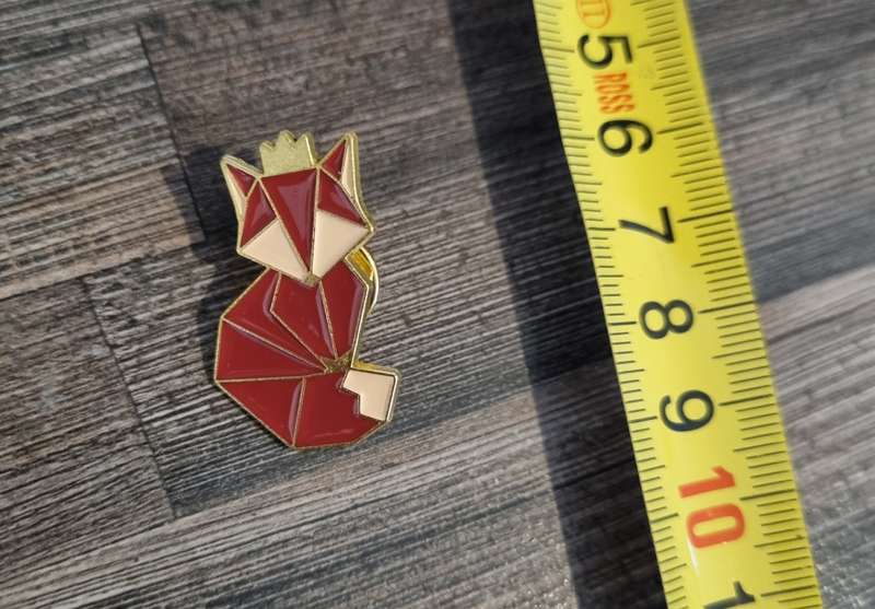 Geometric Fox Enamel Pin