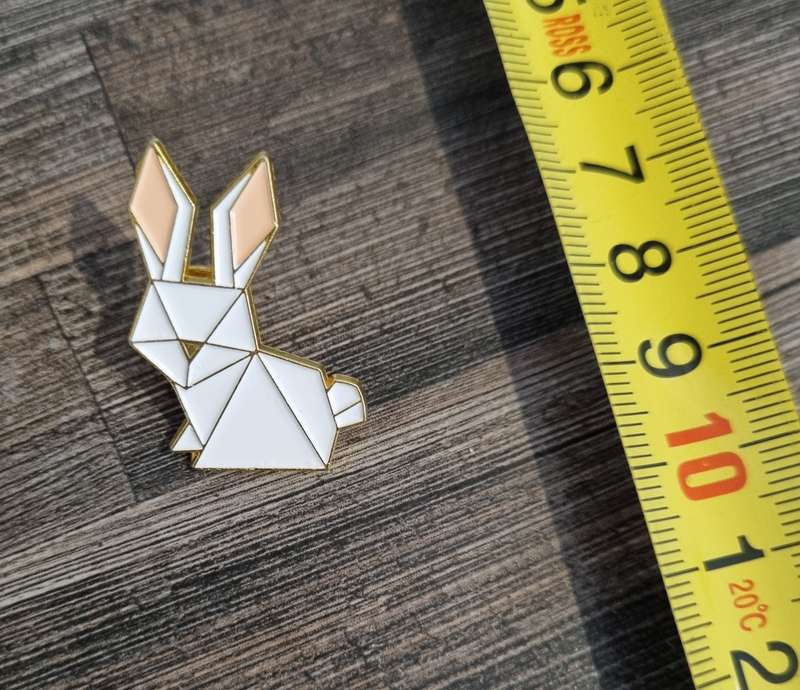 Geometric Rabbit Enamel Pin