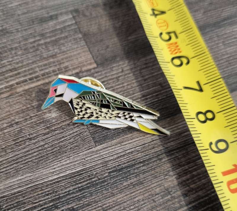 Geometric Woodpecker Enamel Pin