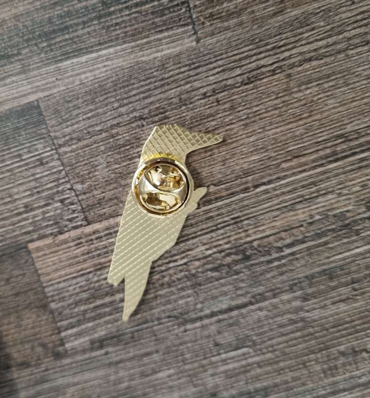Geometric Woodpecker Enamel Pin