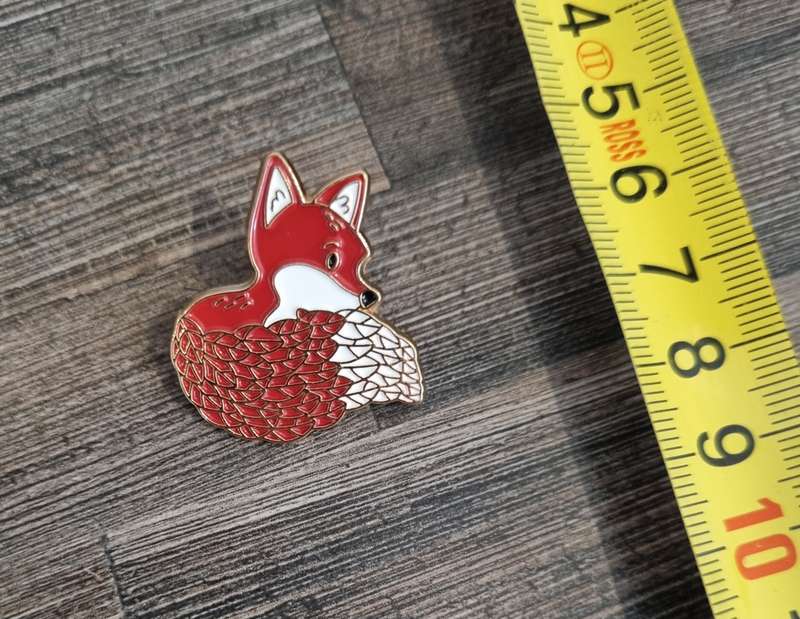 Red Fox Enamel Pin