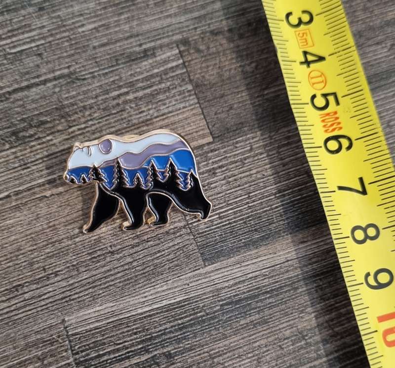 Mountain Silhouette Bear Enamel Pin