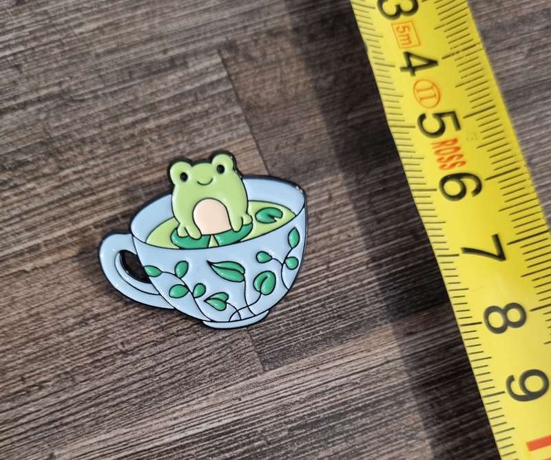 Frog Tea Cup Enamel Pin