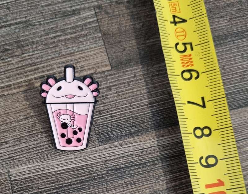 Axolotl Bubble Tea Enamel Pin