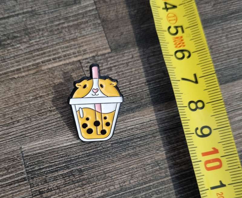 Guine Pig Bubble Tea Enamel Pin