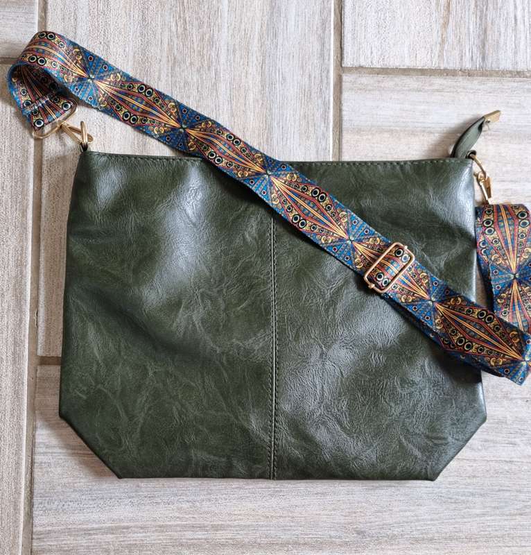 Green Faux Leather Handbag