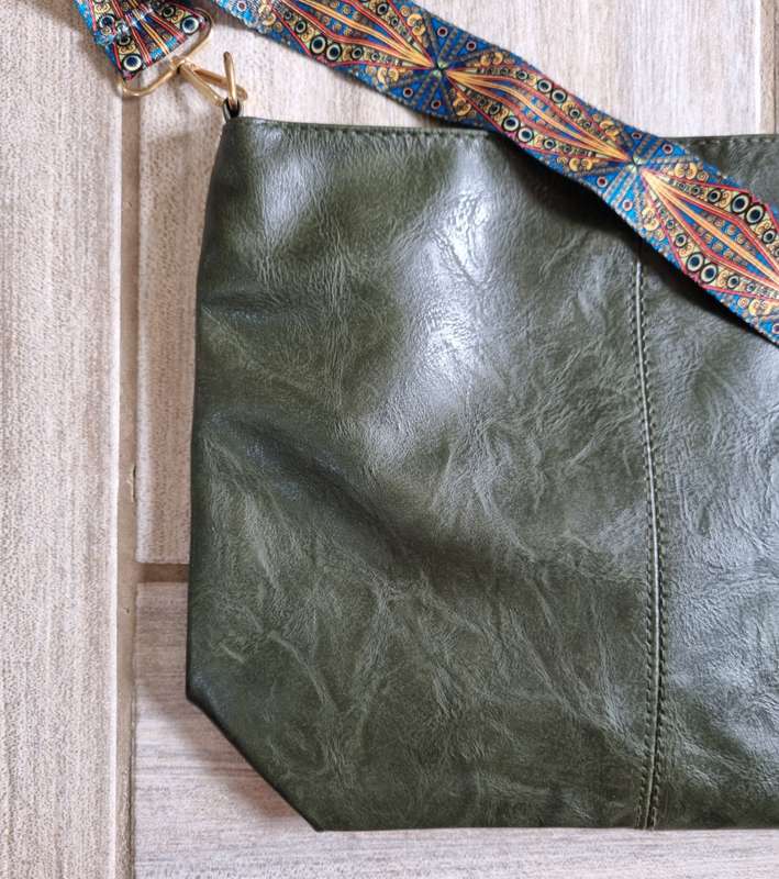 Green Faux Leather Handbag
