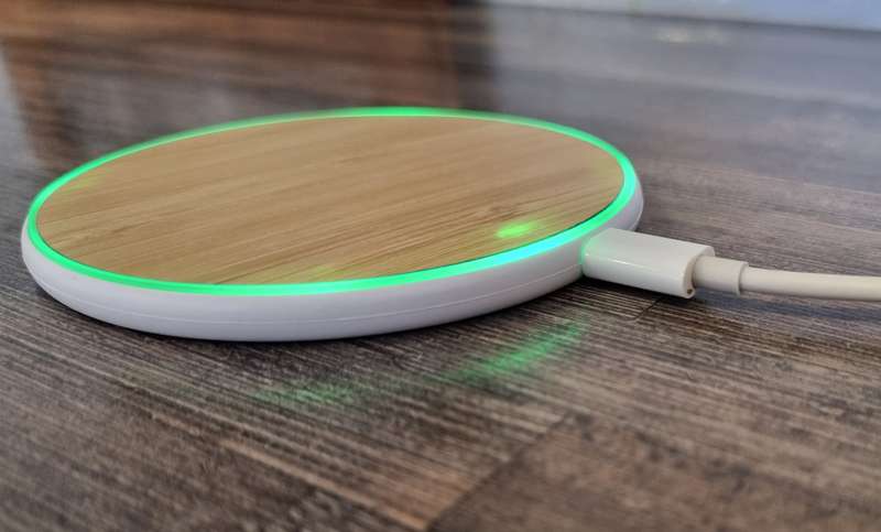 Wireless Phone Charger with Wooden Design