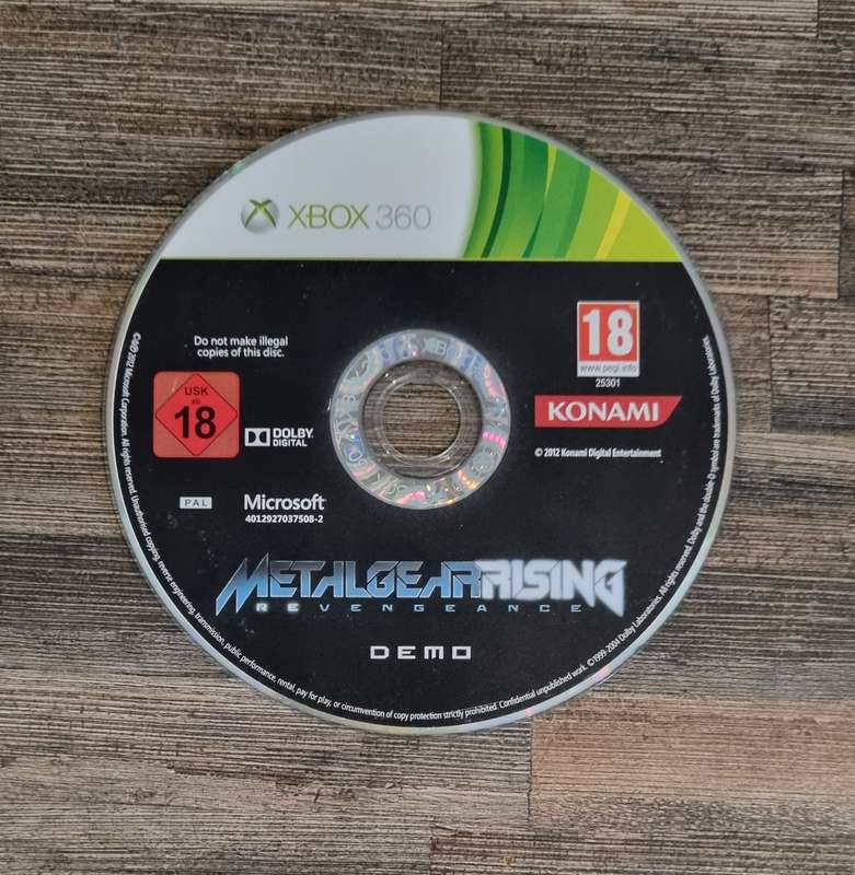 Metal Gear Rising Revengance Demo Disc for Xbox 360