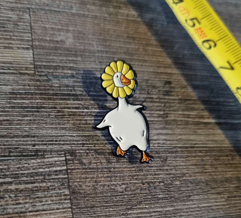 Flower Goose Enamel Pin