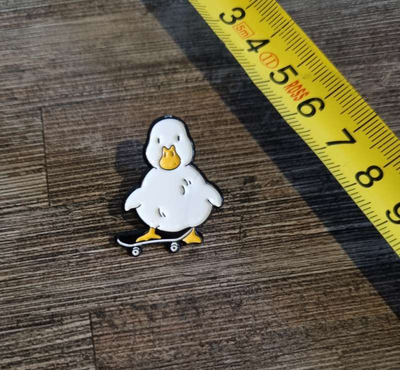 Skateboarding Duck Enamel Pin