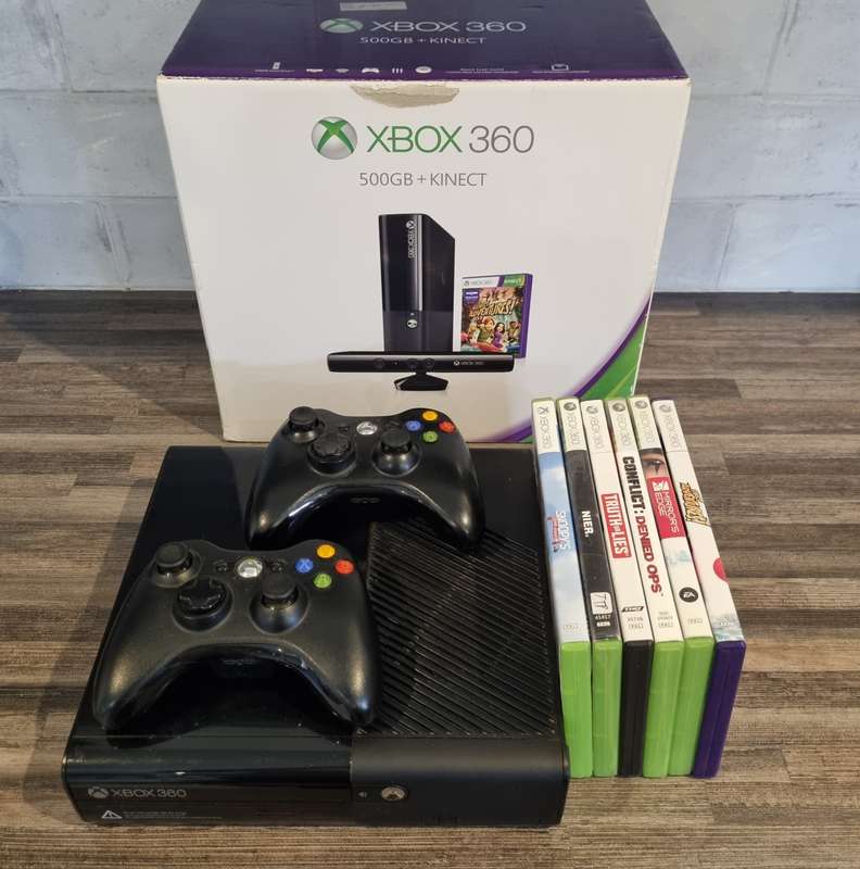 500GB Xbox 360 Console + Controllers + Games Bundle