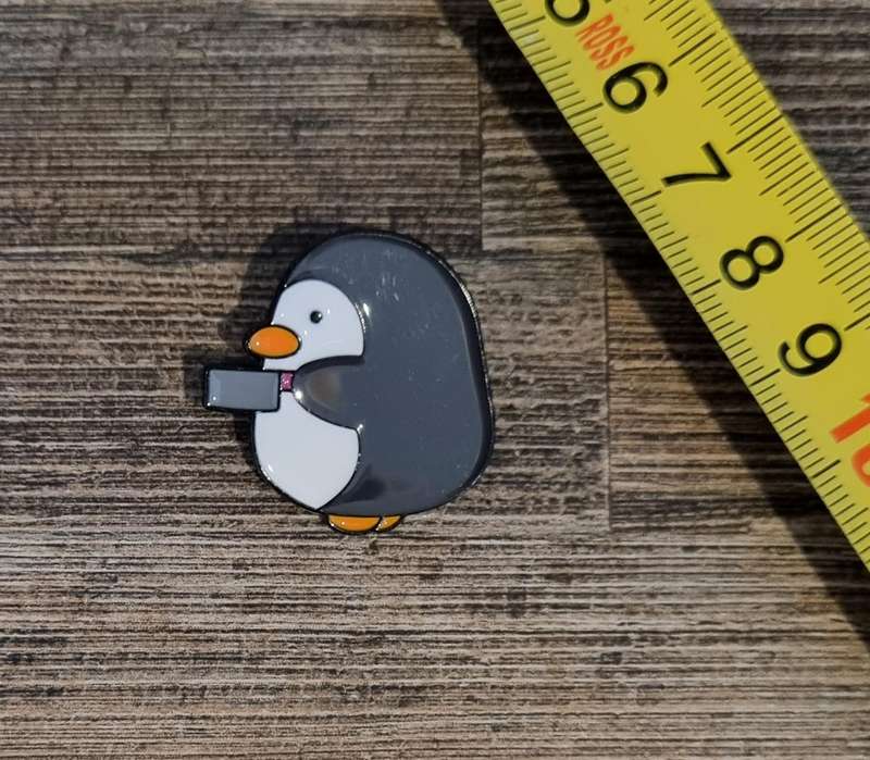 Penguin With A Knife Enamel Pin