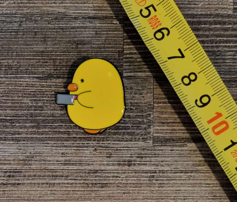 Duck With A Knife Enamel Pin