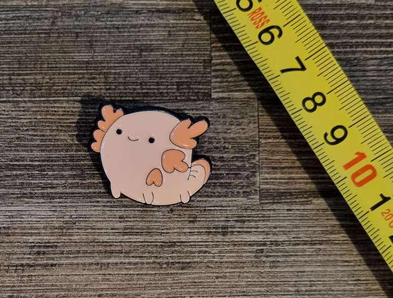 Cartoon Axolotl Enamel Pin