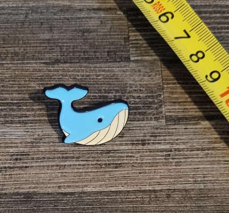Cartoon Whale Enamel Pin