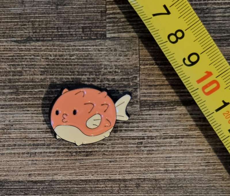 Cartoon Puffer Fish Enamel Pin