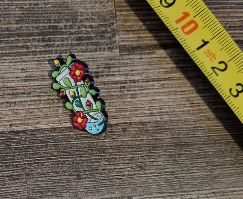 Test Tube Flowers Enamel Pin