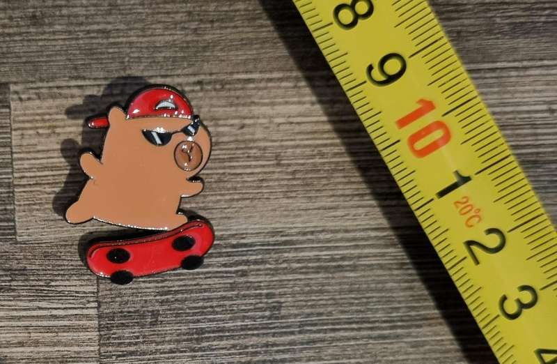Skateboarding Capybara Enamel Pin