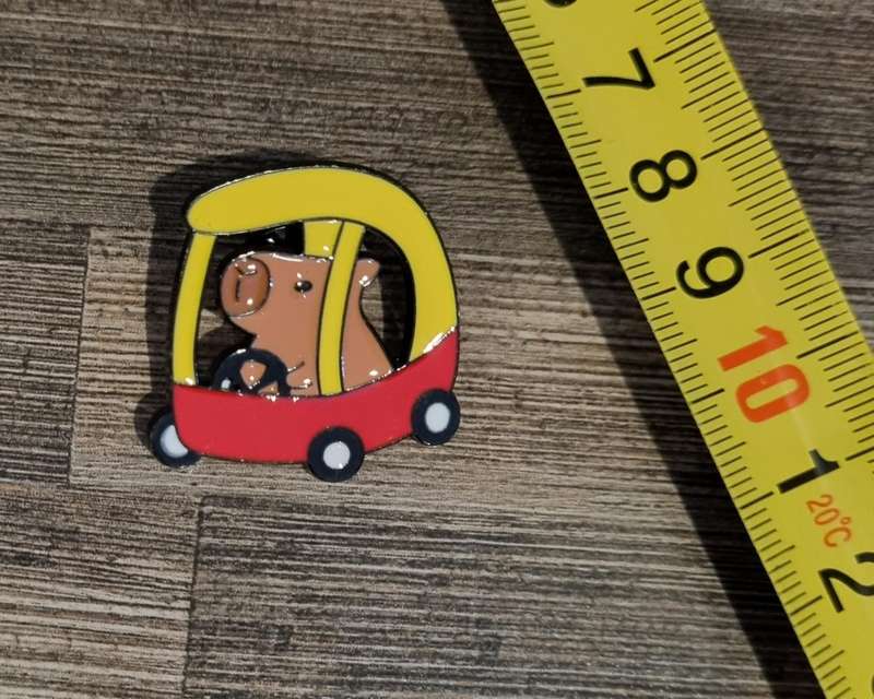 Driving Capybara Enamel Pin