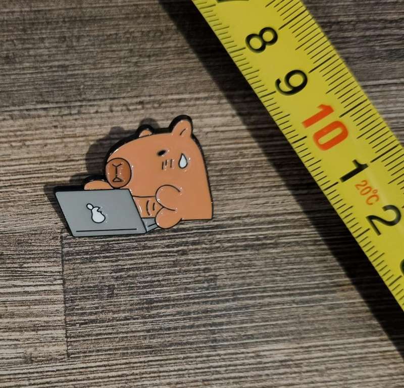 Working Capybara Enamel Pin