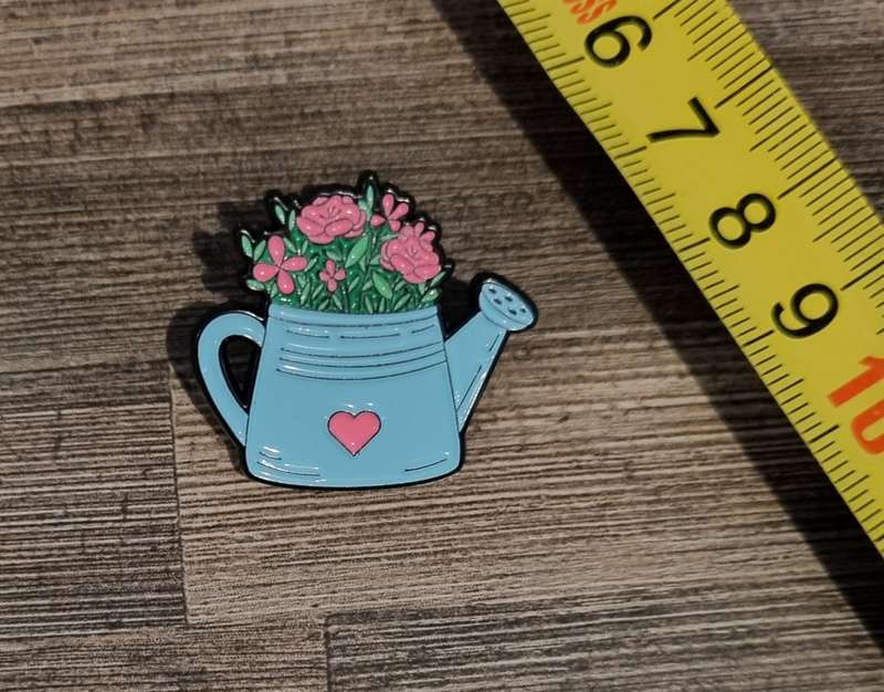Water Can of Flowers Enamel Pin