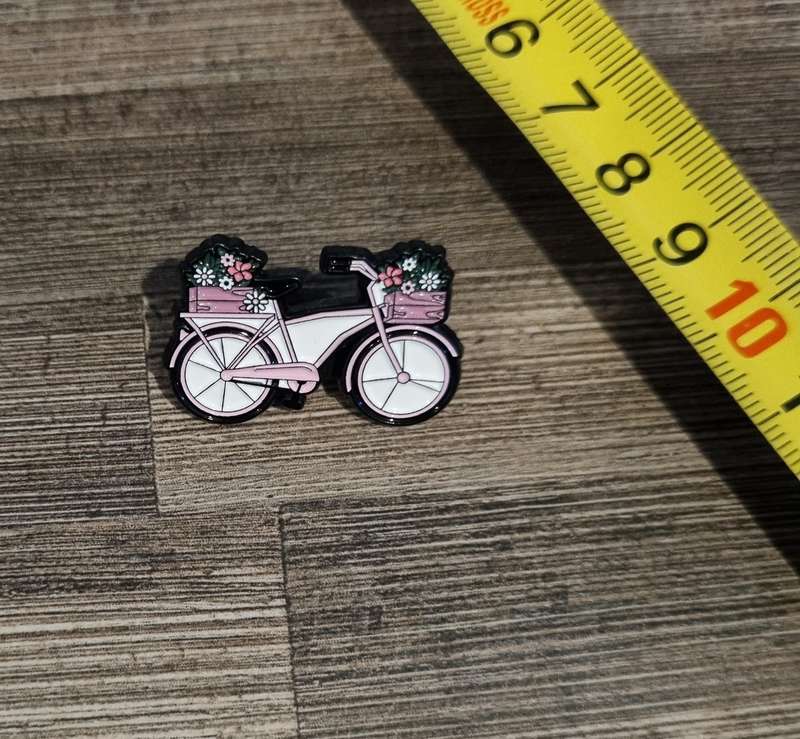 Bicycle + Flowers Enamel Pin