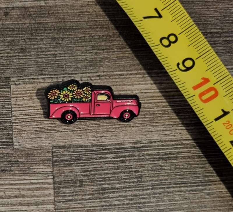 Red Truck + Sunflowers Enamel Pin