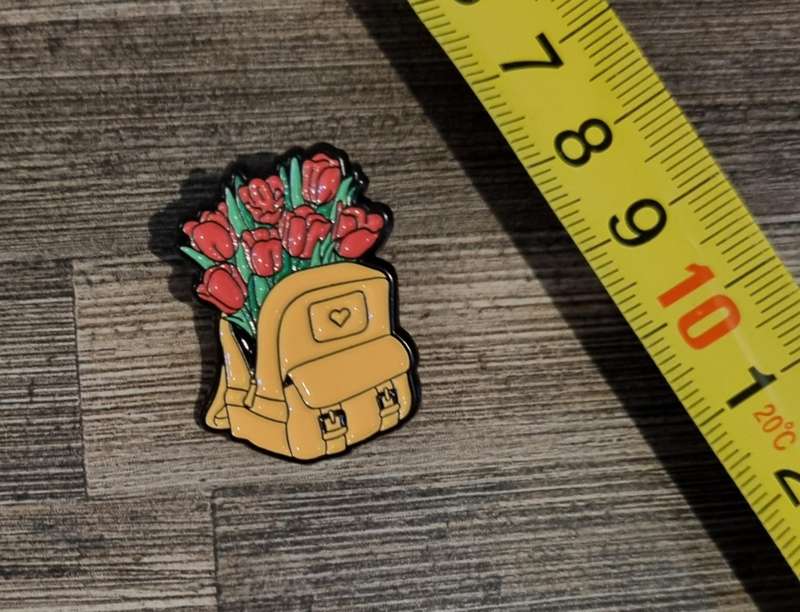 Backpack of Roses Enamel Pin