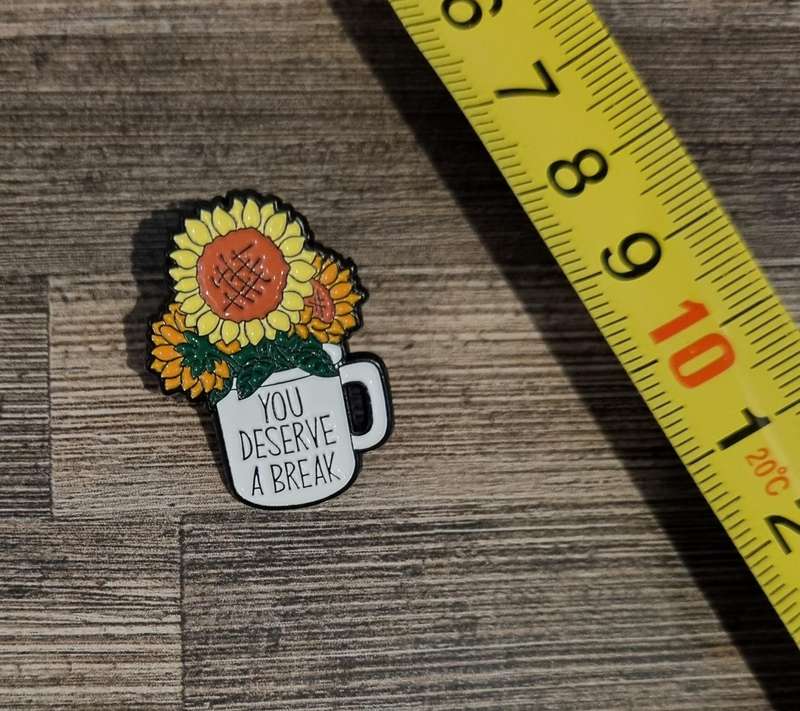 Sunflower Mug Enamel Pin