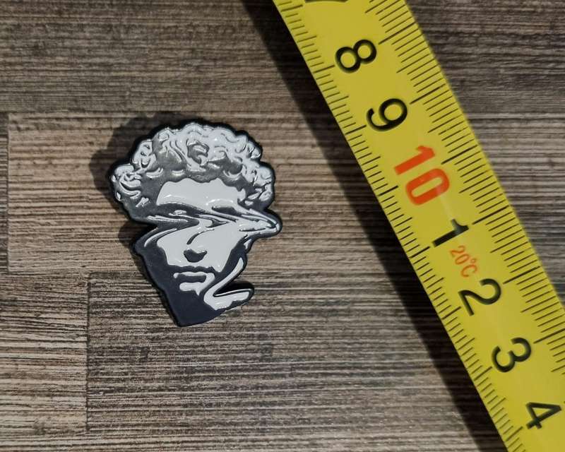 Statue of David Head Enamel Pin