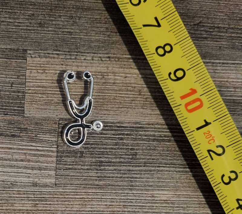 Black Stethoscope Enamel Pin