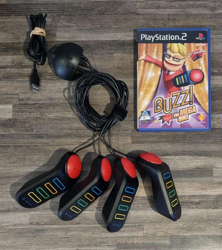 Buzz Controllers + Game for PS2
